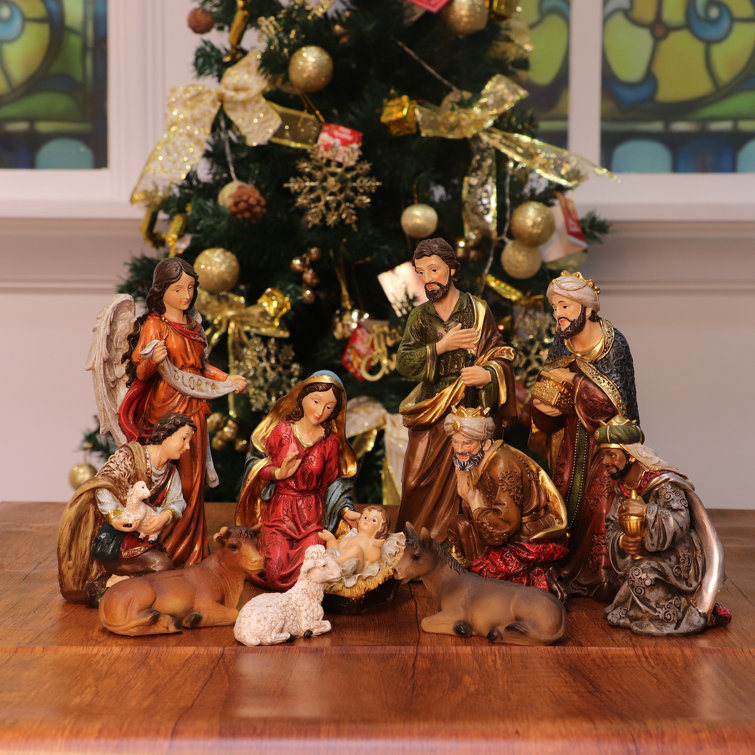 The Seasonal Aisle 11 Piece Nativity Set 8 Inch Wayfair.co.uk